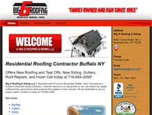 Tablet Screenshot of biggroofingandsiding.com